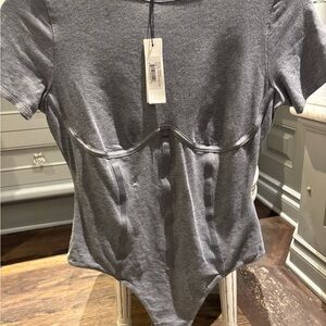 Fleur du Mal Gray Bodysuit